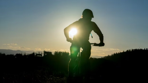 Man riding a bicycle